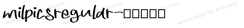 milpicsregular字体转换