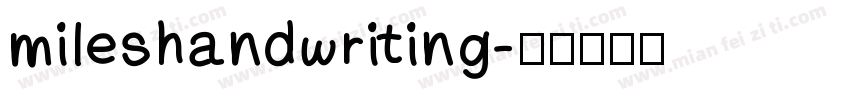 mileshandwriting字体转换