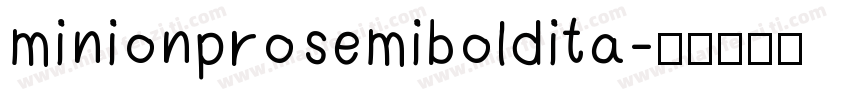 minionprosemiboldita字体转换