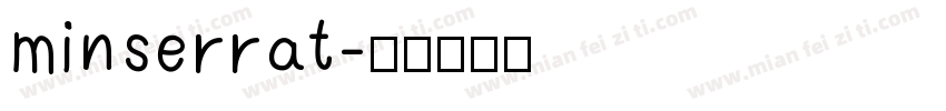 minserrat字体转换