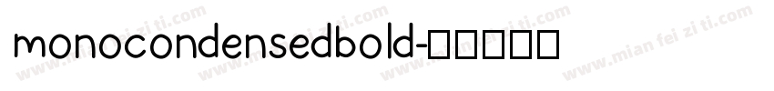 monocondensedbold字体转换