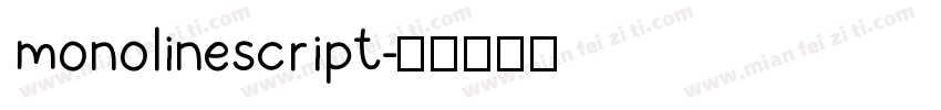 monolinescript字体转换