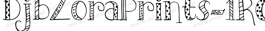 DjbZoraPrints-1ROL字体转换