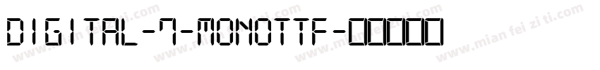 Digital-7-Monottf字体转换