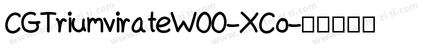 CGTriumvirateW00-XCo字体转换