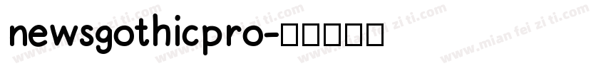 newsgothicpro字体转换
