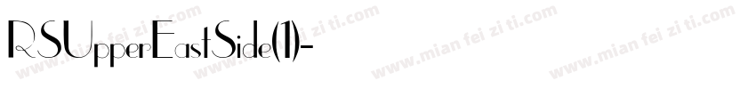 RSUpperEastSide(1)字体转换