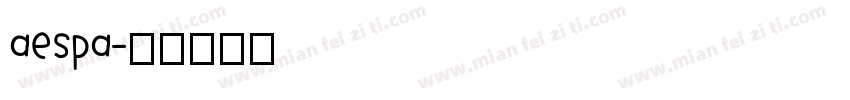 aespa字体转换
