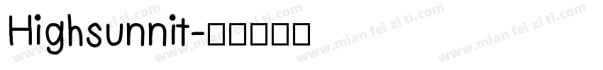 Highsunnit字体转换