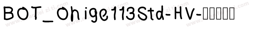BOT_Ohige113Std-HV字体转换