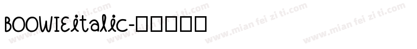 BOOWIEitalic字体转换
