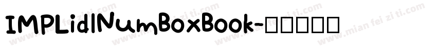 IMPLidlNumBoxBook字体转换