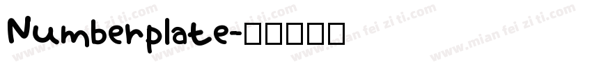Numberplate字体转换
