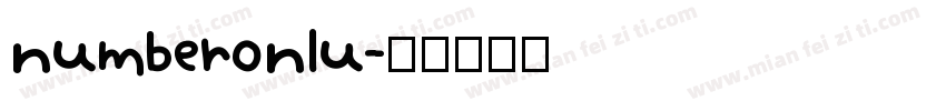 numberonlu字体转换