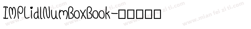 IMPLidlNumBoxBook字体转换