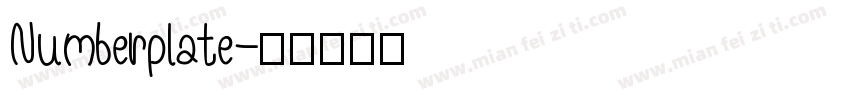 Numberplate字体转换