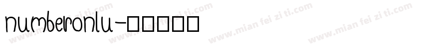 numberonlu字体转换