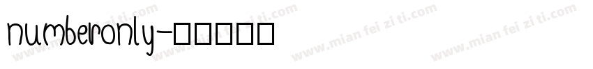 numberonly字体转换