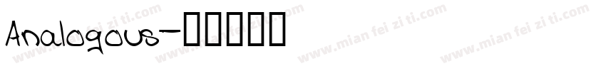 Analogous字体转换