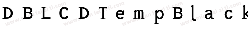 DBLCDTempBlack字体转换