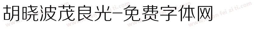 胡晓波茂良光字体转换