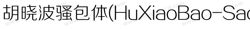 胡晓波骚包体(HuXiaoBao-Sao字体转换