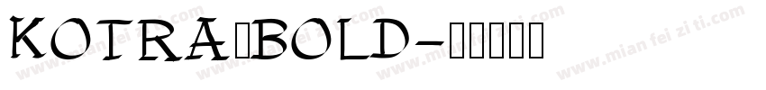 KOTRA_BOLD字体转换