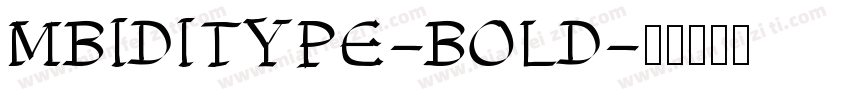 MBIDITYPE-BOLD字体转换