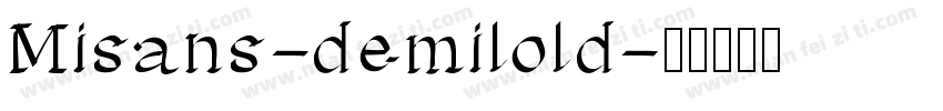 Misans-demilold字体转换