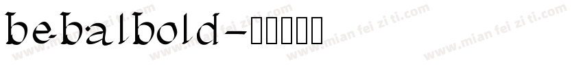 bebalbold字体转换