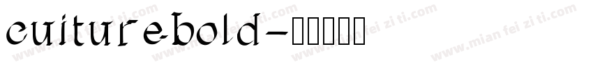 cuiturebold字体转换