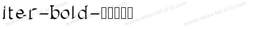 iter-bold字体转换