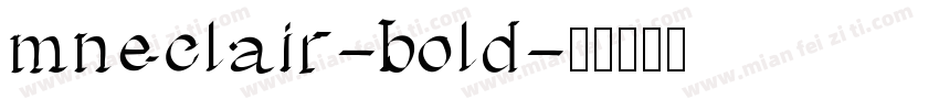 mneclair-bold字体转换