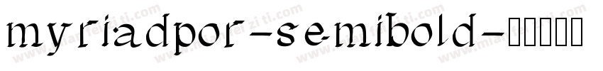 myriadpor-semibold字体转换