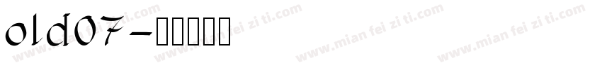 old07字体转换