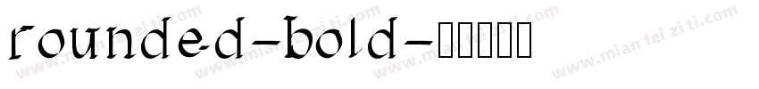 rounded-bold字体转换