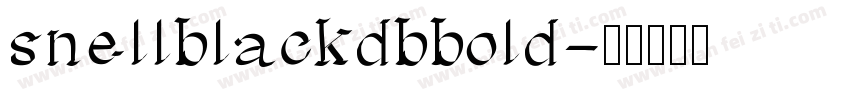 snellblackdbbold字体转换