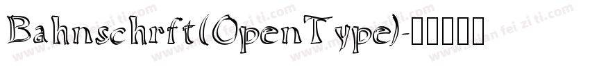 Bahnschrft(OpenType)字体转换