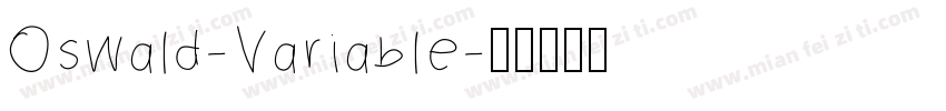 Oswald-Variable字体转换