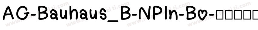 AG-Bauhaus_B-NPln-Bo字体转换