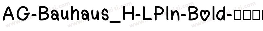 AG-Bauhaus_H-LPln-Bold字体转换
