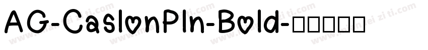 AG-CaslonPln-Bold字体转换