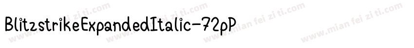 BlitzstrikeExpandedItalic-72pP字体转换