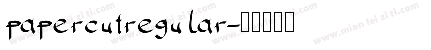 papercutregular字体转换