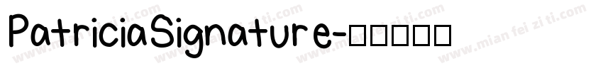 PatriciaSignature字体转换
