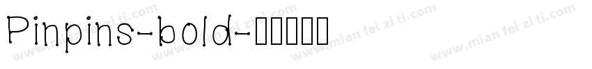 Pinpins-bold字体转换