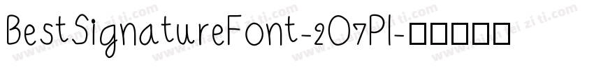 BestSignatureFont-2O7Pl字体转换