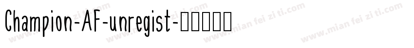 Champion-AF-unregist字体转换