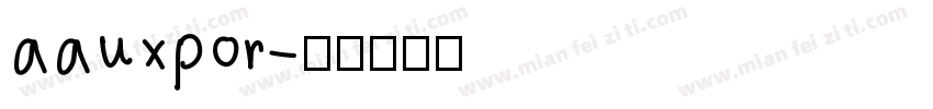 aauxpor字体转换