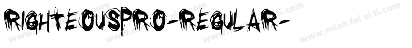 RighteousPro-Regular字体转换